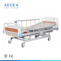 Barandas de aleación de acero al carbono 3 bielas manuales de tres funciones camas de hospital